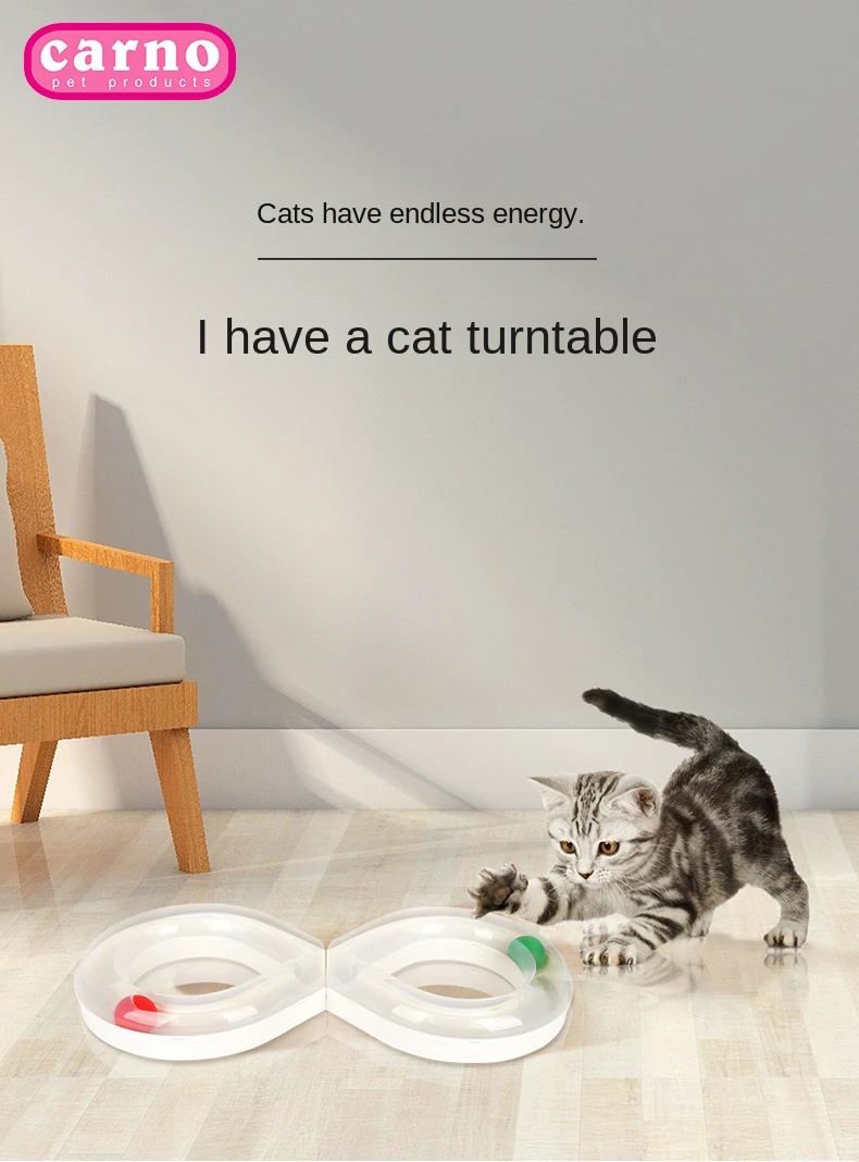 Interactive Cat Play Mat with Infinite Track