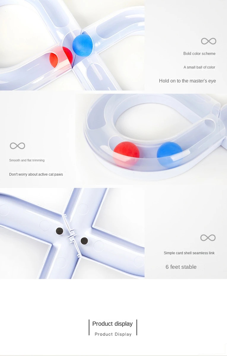 Interactive Cat Play Mat with Infinite Track