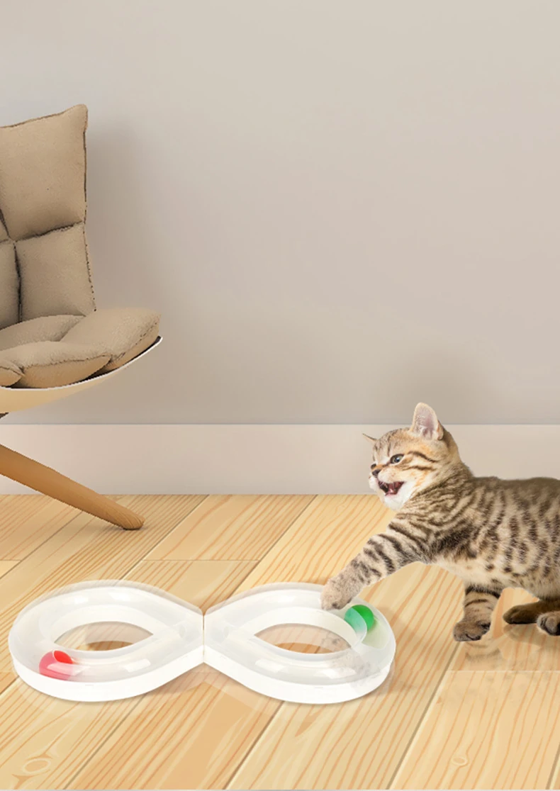 Interactive Cat Play Mat with Infinite Track