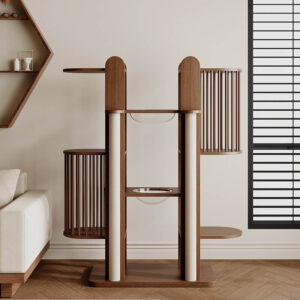 Solid Wood Cat Tree and Bed For Large Cats